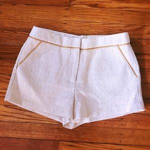 Forever 21 High Waist Gold Dress Shorts Size Small